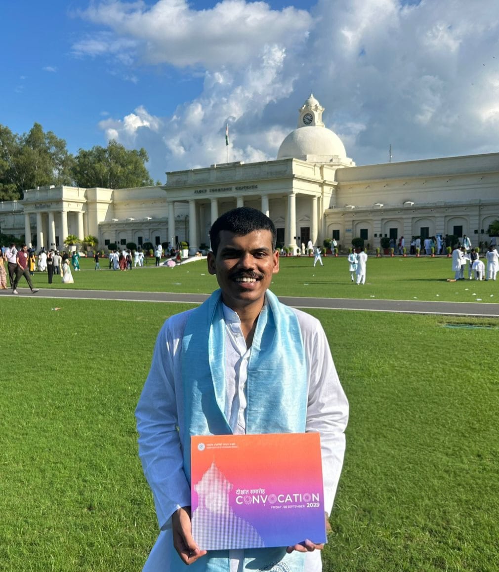 Portrait of Abhilash Bag at IIT Roorkee convocation